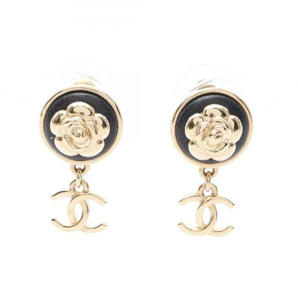 CHANEL Black Logo Earrings - Picture 1 of 6